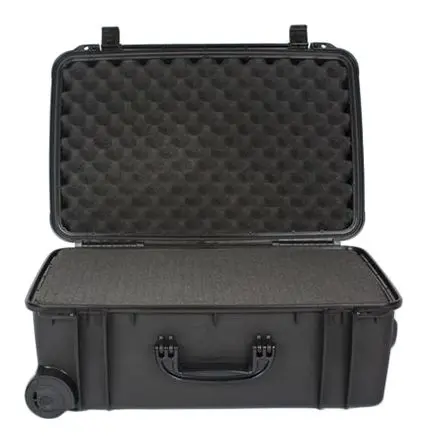 Produktfoto 1 von Serpac SE Wasserbeständig Polypropylen Kunststoff Wasserdicht Transportkoffer Schwarz mit Rädern 406 mm 609 mm 256 mm