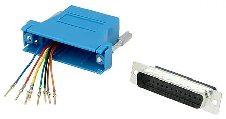 Produktfoto 1 von MH Connectors Sub-D Adapter 25-Wege D-Sub Stecker Stecker RJ45 Buchse Buchse