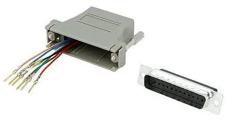 Produktfoto 1 von MH Connectors Sub-D Adapter 25-Wege D-Sub Stecker Stecker RJ45 Buchse Buchse