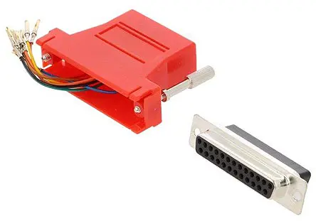 Produktfoto 1 von MH Connectors Sub-D Adapter 25-Wege D-Sub Stecker Stecker RJ45 Buchse Buchse