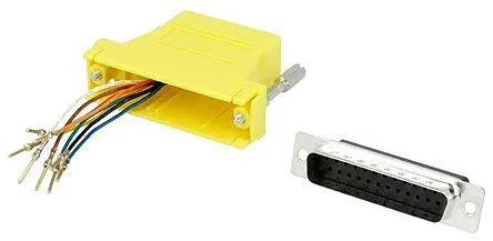 Produktfoto 1 von MH Connectors Sub-D Adapter 25-Wege D-Sub Stecker Buchse RJ45 Buchse Buchse