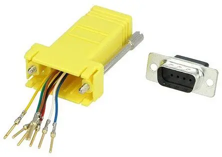 Produktfoto 1 von MH Connectors Sub-D Adapter 9-Wege D-Sub Stecker Buchse RJ45 Buchse Buchse