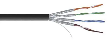 Produktfoto 1 von RS PRO Cat7 Ethernet-Kabel, 100 m, Schwarz U/FTP, Raucharm halogenfrei