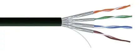 Produktfoto 1 von RS PRO Cat7a Ethernet-Kabel, 100 m, Schwarz, A Fest, B Fest Abgeschirmt, Raucharm halogenfrei