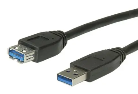 Produktfoto 1 von Roline Stecker 4000 USB-Kabel, USB Typ A Buchse / USB Typ A, 800 mm USB 3.0 Schwarz