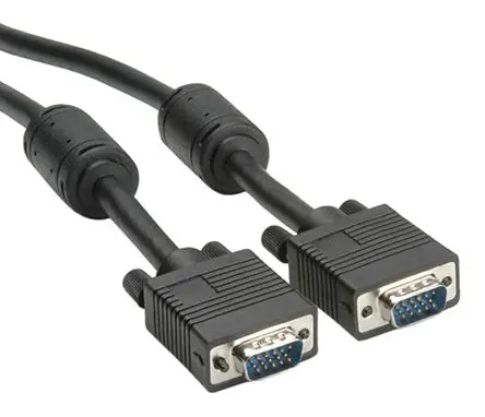Produktfoto 1 von Roline 11 VGA-Kabel A VGA / Stecker B VGA / Stecker, 6 m Polyvinylchlorid Schwarz