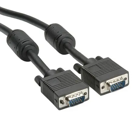 Produktfoto 1 von Roline 11 VGA-Kabel A VGA / Stecker B VGA / Stecker, 10 m Polyvinylchlorid Schwarz
