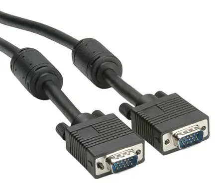 Produktfoto 1 von Roline 11 VGA-Kabel A VGA / Stecker B VGA / Stecker, 15 m Polyvinylchlorid Schwarz
