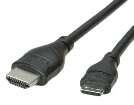 Produktfoto 1 von Roline HDMI-Kabel A HDMI Ethernet Stecker B HDMI Ethernet Stecker, 80cm, Schwarz