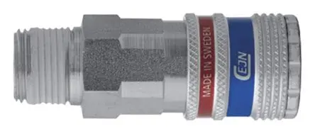 Produktfoto 1 von CEJN Pneumatische Schnellsteckkupplung, Messing, Edelstahl 3/8 in Stecker, R