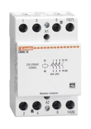 Produktfoto 1 von Lovato CN Schütz 230V ac-Spule, 4-polig, 4kV ac / 22 A 230V ac 7.5 kW 4 Schließer Motorsteuerung 1-Hilfskontakte