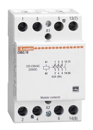Produktfoto 1 von Lovato CN Schütz 230V ac-Spule, 4-polig, 4kV ac / 30 A 230V ac 7.5 kW 4 Schließer Motorsteuerung 1-Hilfskontakte