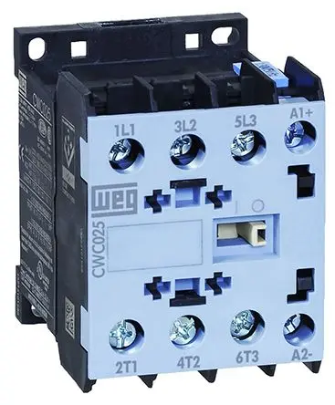 Produktfoto 1 von WEG CWC Schütz 24V ac-Spule, 3-polig, 690V ac / 25 A 24V ac 11 kW 3 Schließer Motorsteuerung