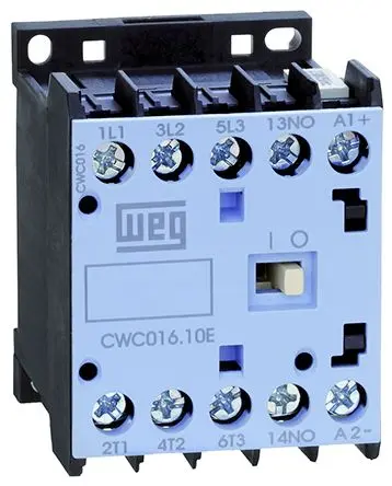 Produktfoto 1 von WEG CWC Schütz 24V ac-Spule, 3-polig, 690V ac / 9 A 24V ac 4 kW 3 Schließer Motorsteuerung 1-Hilfskontakte