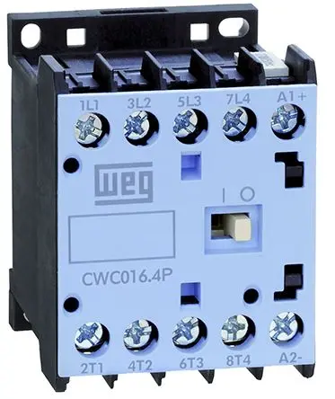 Produktfoto 1 von WEG CWC Schütz 230V ac-Spule, 4-polig, 690V ac / 9 A 230V ac 4.5 kW 2 Schließer/2 Öffner Motorsteuerung