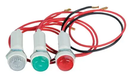 Produktfoto 1 von WEG Anzeigelampe PL 240V Weiß Glühlampe Panel Rund IP66 Schraube