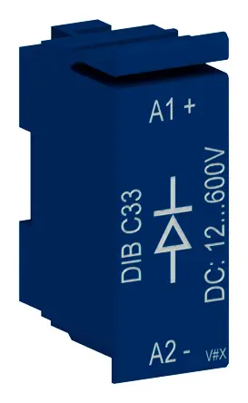 Produktfoto 1 von WEG DIB Überspannungsableiter Diode für Überspannungsschutz-Block für CWB9 bis CWB38 Schütze (Gleichstromspule)