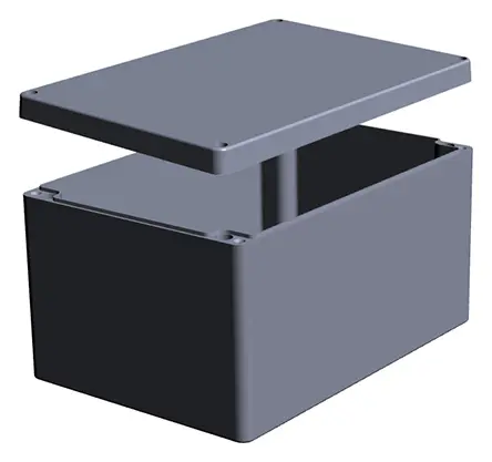 Produktfoto 1 von RS PRO RJ; Gehäuse; Aluminium; IK09 IP66 Breite 330 mm Höhe 180 mm Länge 330 mm
