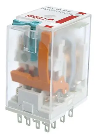 Produktfoto 1 von Relpol R4N Leistungsrelais 24V ac Spule 4-poliger Schließer 6A 158 Ω 1.6 W