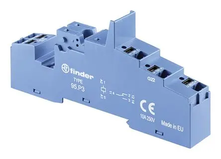 Produktfoto 1 von Finder Relaissockel zur Verwendung mit Relais 40.31, Zeitmodul 86.30 95, DIN-Hutschiene, 250V ac
