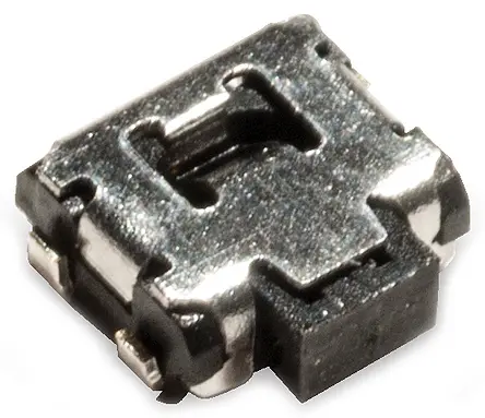 C & K Taster SPST, Gull Wing 50 mA Tastend 1.7mm Knopf Schwarz, 3.55 x 3.5mm B. 3.55mm L. 3.5mm