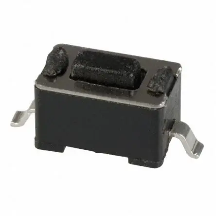 Produktfoto 1 von C & K IP45 Taster SPST Taste, Klemme 50mA Tastend 3 mm Schwarz SMD B. 3.5mm L. 6 mm