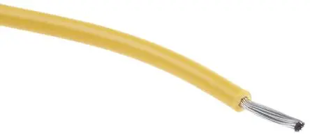 Produktfoto 1 von Alpha Wire Hookup Wire PVC Schaltdraht, 22 AWG 30 m Gelb Ø 1.27 mm 7 Litzen Polyvinylchlorid