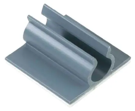 Produktfoto 1 von Essentra Kabelhalter Selbstklebend, Kabel-Ø 12.7 mm Polyvinylchlorid Grau 25.4mm x 17.5 mm x 25.4 mm