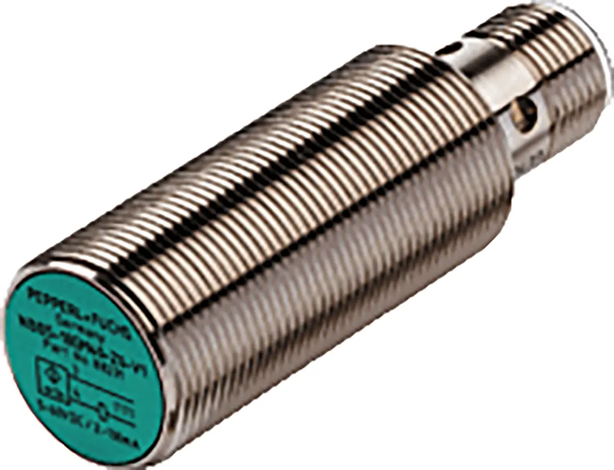 Produktfoto 1 von Pepperl + Fuchs M18 Näherungssensor Induktiv, Gewinderohr 5 mm 2-Draht 5 60 V dc / 100 mA NO, IP67
