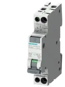 Produktfoto 1 von Siemens SENTRON 5SV1316 FI/LS-Schalter (RCBO) 6A, 2-polig Typ C, Empfindlichkeit 30 mA