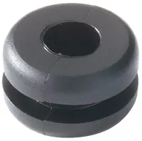 Produktfoto 1 von HellermannTyton HV Kabeltülle, Typ Kabeltülle bis Ø 8 mm Loch ø 11 mm Polyvinylchlorid Schwarz -30 °C min. 60 °C max.