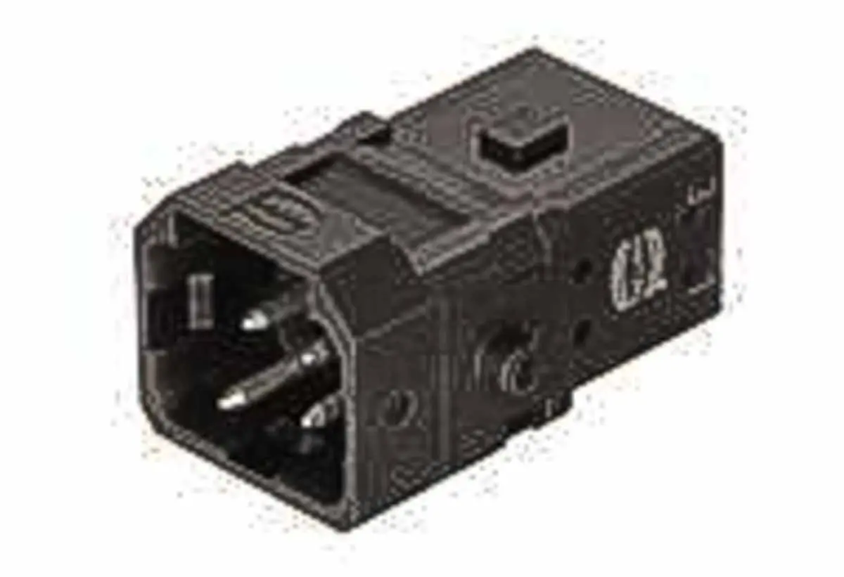 Produktfoto 1 von HARTING Han 1A Industrie-Steckverbinder Kontakteinsatz, 3-polig 10A Stecker, Schrauben