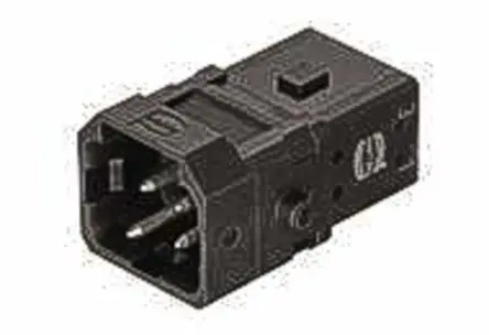 Produktfoto 1 von HARTING Han 1A Industrie-Steckverbinder Kontakteinsatz Stecker, 3-polig 10A, Schraubanschlussklemme,