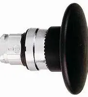 Produktfoto 1 von Schneider Electric Harmony XB4 Drucktastenkopf Ø 22 mm, Schwarz Federrückstellung Pilzkopf Verchromtes Metall, IP66