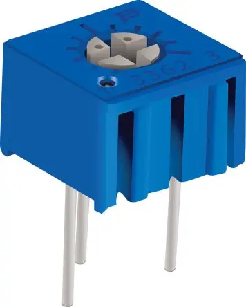 Bourns 3362 1-Gang Durchsteckmontage Trimm-Potentiometer, Seitliche Einstellung, 100 kΩ, 10 %, 0.5 W, PC-Stift, L. 6.6