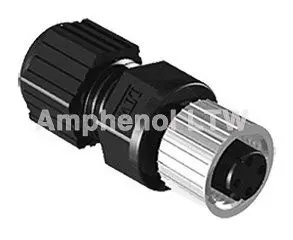 Produktfoto 1 von Amphenol Industrial SL8001 15.3 mm M12 Rundsteckverbinder Buchse 4-polig Buchse 4A Kabel, Kabel IP68