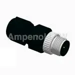 Produktfoto 1 von Amphenol Industrial M 15.3 mm M12 Rundsteckverbinder Stecker 3-polig Stecker 4A Kabel IP68