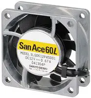 Produktfoto 1 von Sanyo Denki 9LG DC-Axiallüfter, Kugellager, 24 V dc / 8.16W, 60 x 60 x 25mm, 83.9m³/h