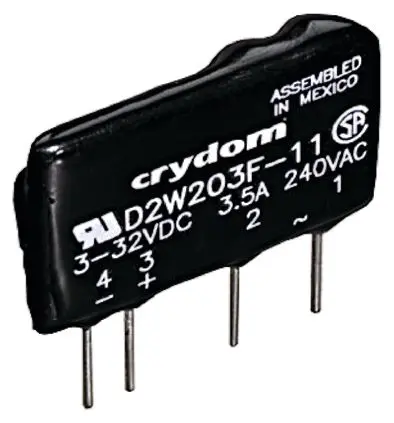 Produktfoto 1 von Sensata Crydom D2W THT Halbleiterrelais mit Nulldurchgang, 1-poliger Schließer 280 V eff / 3 A