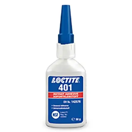 Produktfoto 1 von Loctite 401 Sofortklebstoff Cyanacrylat Flüssig transparent, Flasche 50 g