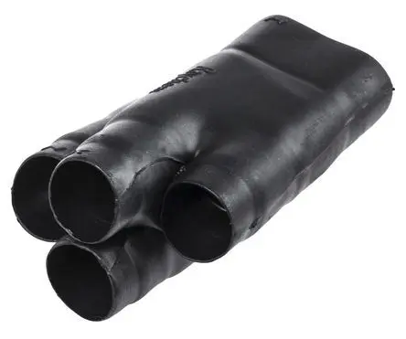 Produktfoto 1 von TE Connectivity 562A0 Wärmeschrumpfschlauch, Verzweigung, Flüssigkeit resistentes Elastomer, Schwarz 19.3 mm, 4-Wege 135