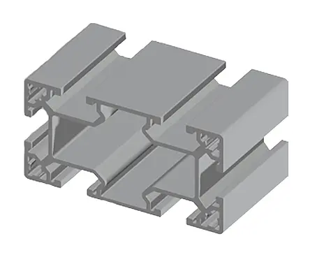 Produktfoto 1 von FlexLink Silber XC Aluminium Strebenprofil 44 x 88 mm, 6-fach Nut 11 mm, Länge 2000 mm XC