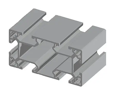 Produktfoto 1 von FlexLink Silber XC Aluminium Strebenprofil 44 x 88 mm, 6-fach Nut 11 mm, Länge 1000 mm XC