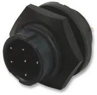 Switchcraft EN3 Standard Rundsteckverbinder Buchse 6-polig Stecker 7.5A Frontplattenmontage IP68, IP69K