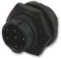 Switchcraft EN3 Standard Rundsteckverbinder Buchse 6-polig Stecker 7.5A Frontplattenmontage IP68, IP69K