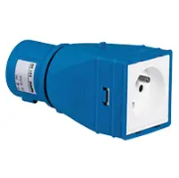 Produktfoto 1 von Legrand Industrieller Stromversorgungssteckverbinder-Adapter Schwarz 2P+E, 230 V / 16A IP40