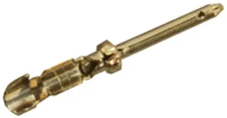 Produktfoto 1 von JAE DC20 D-Sub Steckverbinderkontakt, Stecker Crimpbefestigung, Kupferlegierung, Gold, 6 mΩ max, Stift 24 AWG