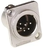 Produktfoto 1 von Amphenol Industrial Gerade 6-polig Panel Stecker Silber Silber XLR-Steckverbinder, 133V