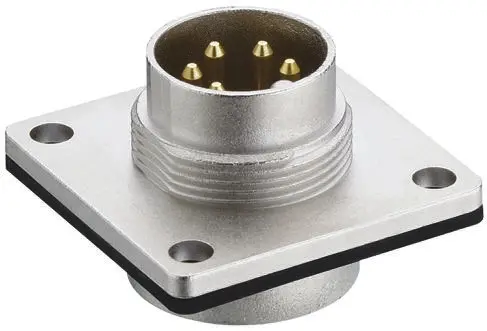 Lumberg 318 M16 DIN-Stecker Gerade 14-polig, DIN EN 61076 2-106, 60 V ac 3A IP68 Frontplattenmontage, Mit Gewinde