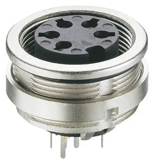 Lumberg 306 M16 DIN-Buchse Gerade 3-polig, DIN EN 60529, 250 V ac 5A IP68 Wandmontage, Mit Gewinde Buchse